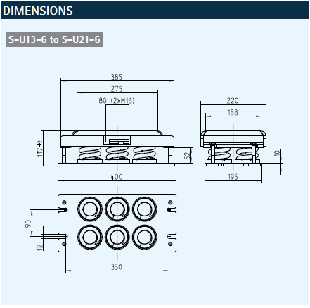 S-U 钢弹簧减震器 S-U13-6 至 S-U21-6(图1)
